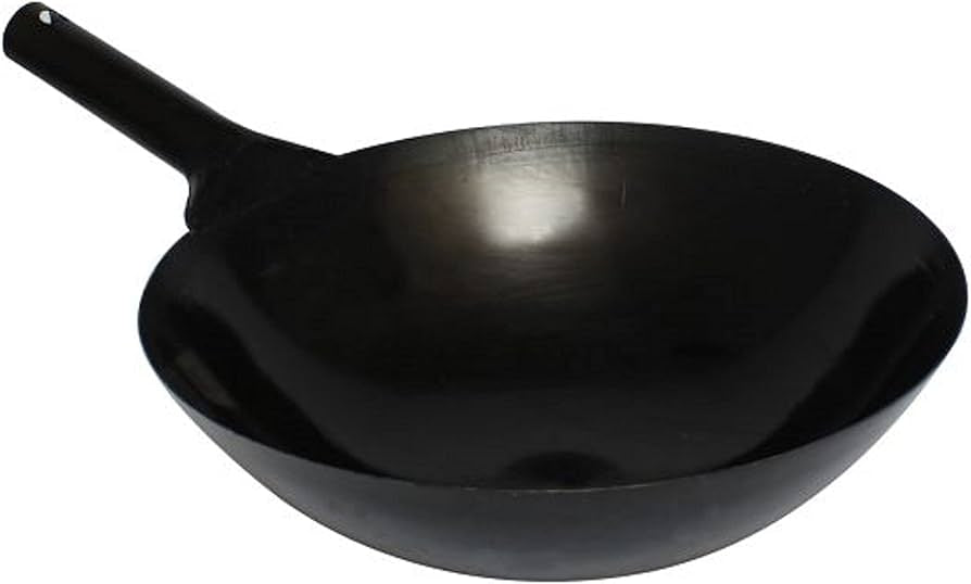 Emperor's Select 14" Oxidized Carbon Steel Mandarin Wok